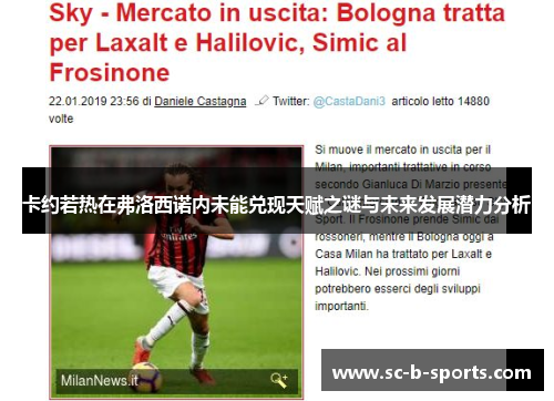 卡约若热在弗洛西诺内未能兑现天赋之谜与未来发展潜力分析